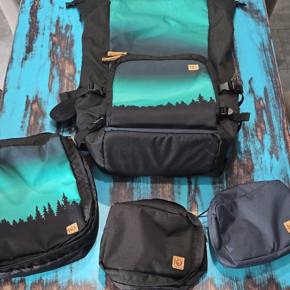 Gradient Green And Black Backpack - image 3